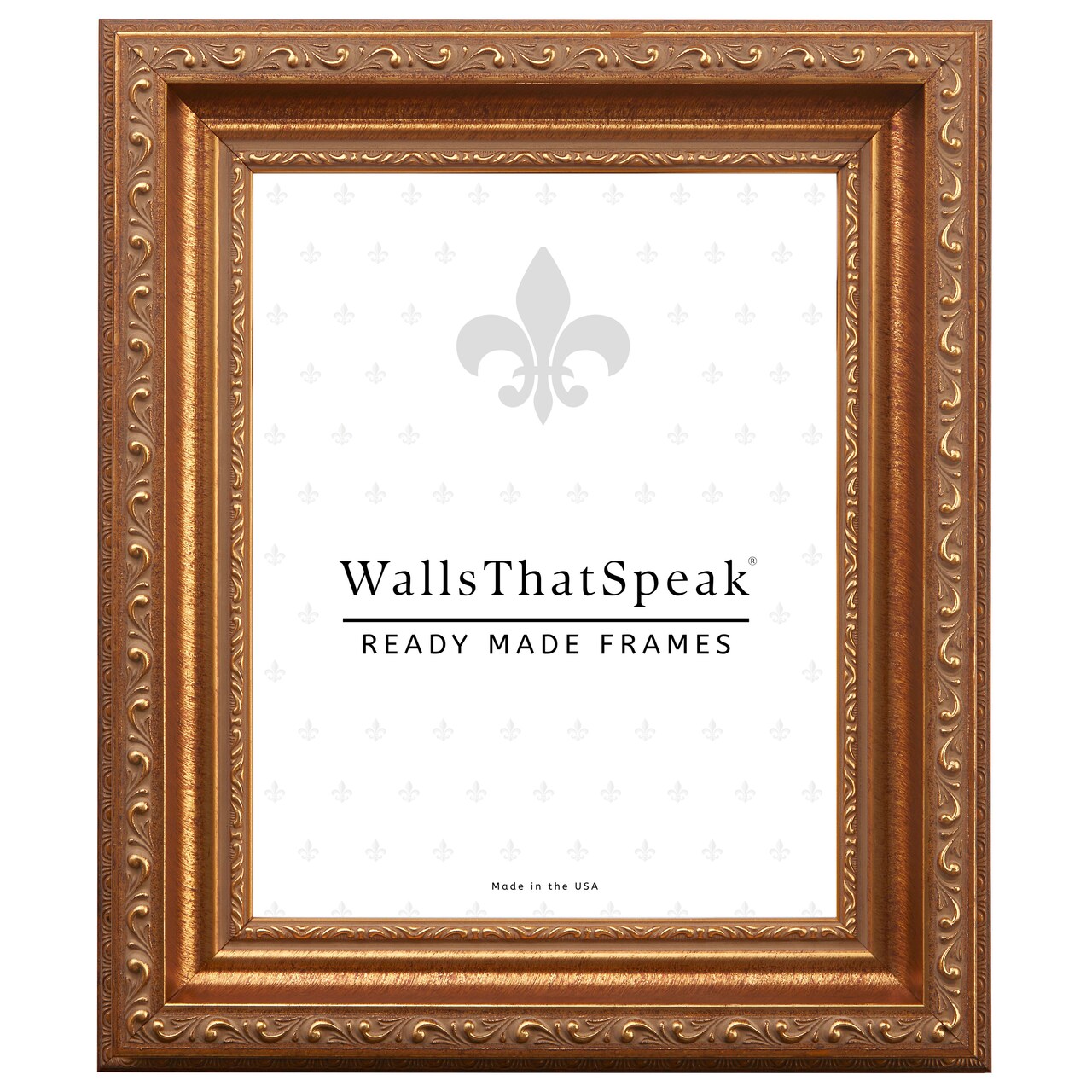 9x12 Picture Frame, French Ornate 2 Inch Wood Moulding, Wall Display Frame for Art, Posters, or Photos by wallsthatspeak